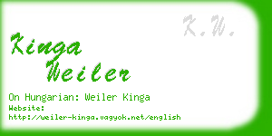 kinga weiler business card